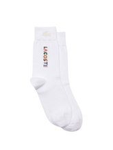 Lacoste L!Ve White Multi Wording Socks